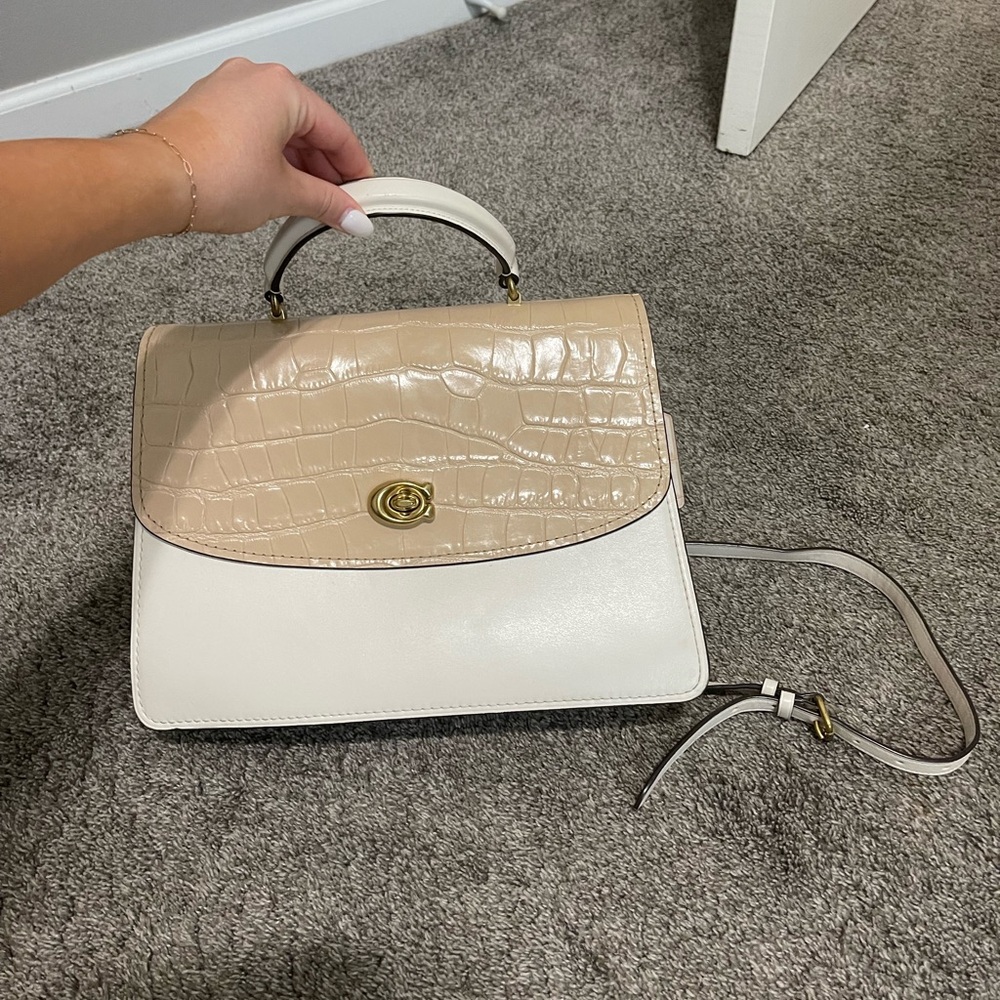 Coach Parker Top Handle 32 - Cream & Beige - Picture 2 of 8